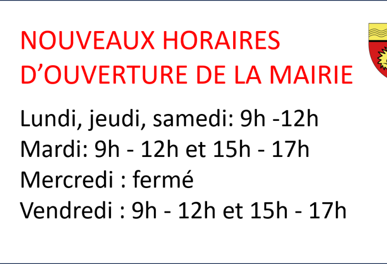 horaires mairie