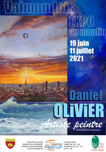 Affiche pour l'exposition Daniel Olivier du 19 juin au 11 juillet 2021