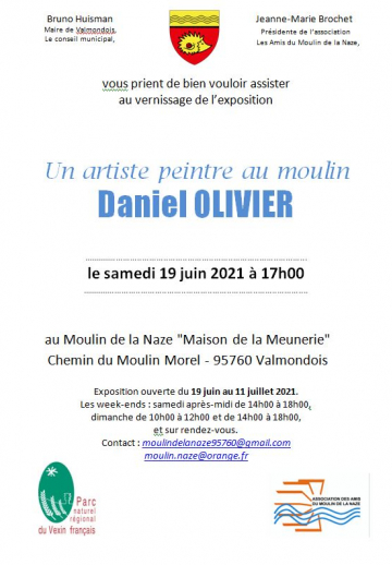 Invitation au vernissage de l'exposition Daniel Olivier