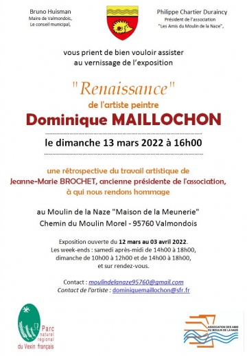 Invitation vernissage Dominique Maillochon