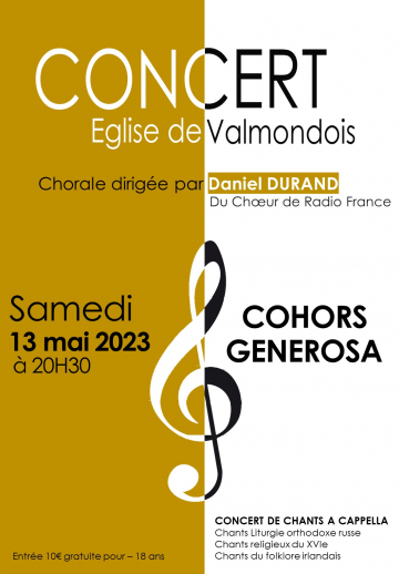 Concert Eglise de Valmondois Cohors generosa