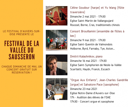 Affichette du destival d'Auvers sur Oise