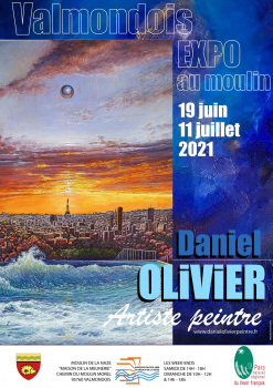 Affiche pour l'exposition Daniel Olivier du 19 juin au 11 juillet 2021