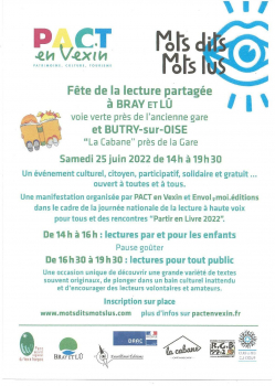 affiche fête de la lecture 2022