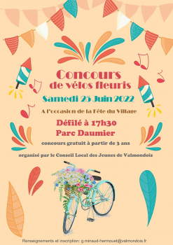 Affiche du Concours de vélos fleuris 06 2022