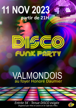 Soirée Disco Valmondois 11 novembre 2023