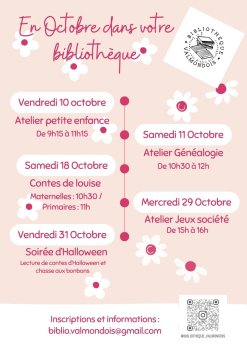 Programme Bibliothèque Octobre