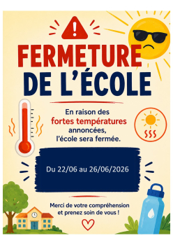 fermeture de l école