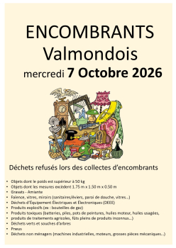 encombrants octobre 2026