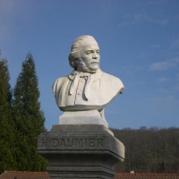 Buste d'Honoré Daumier sculpté par Victor-Adolphe Geoffroy-Dechaume