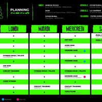 Planning des ateliers