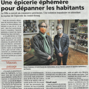 Article sur l'épicerie dans la gazette novembre 2021