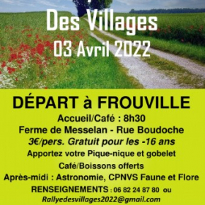 Affiche rallye pédestre des villages 2022