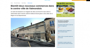 Ouverture salon de beauté et magasin de vélo Valmondois