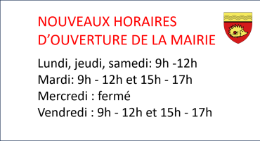 horaires mairie